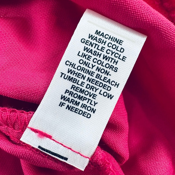 Cato Velvet Peasant Top Pink Ruffle Trim Smocked Neckline Black Tie Closure L - Picture 10 of 10